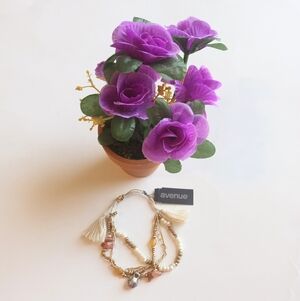 Avenue Beaded Tassel Adjustable Bracelet